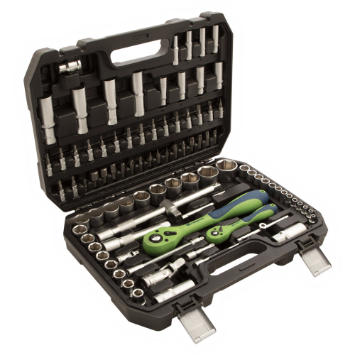 Набор инструментов 94 предмета, CrV, 1/2", 1/4" Сибртех по ценам производителя в Челябинске с доставкой по всей России