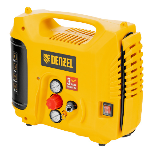 Компрессор воздушный DL1300, 10 бар, 1,3 кВт 180 л/мин 5 л, с набором аксессуаров Denzel по ценам производителя в Челябинске с доставкой по всей России
