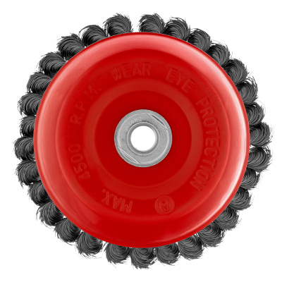 Щетка для УШМ, 150 мм, М14, "чашка", крученая проволока 0.35 мм Matrix по ценам производителя в Челябинске с доставкой по всей России