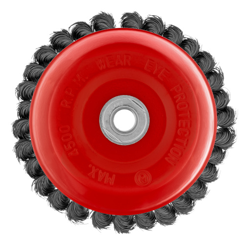 Щетка для УШМ, 150 мм, М14, "чашка", крученая проволока 0.35 мм Matrix по ценам производителя в Челябинске с доставкой по всей России