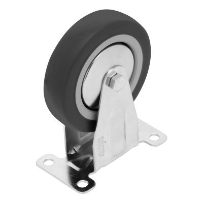 Колесо неповоротное D 100 мм, крепление  платформенное Сибртех по ценам производителя в Челябинске с доставкой по всей России