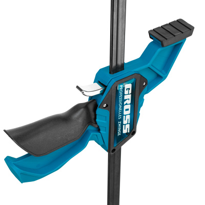 Струбцина реечная, быстрозажимная, пистолетного типа, пошаговый механизм, пластиковый корпус, 900 мм Gross по ценам производителя в Челябинске с доставкой по всей России