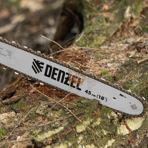 Пила цепная бензиновая DS-5218, шина 45 см, 52 см3, 3 л.с, шаг 0,325, паз 1,5 мм, 72 звена Denzel по ценам производителя в Челябинске с доставкой по всей России