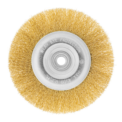 Щетка для УШМ, 150 мм, М14, плоская, латунированная витая проволока Matrix по ценам производителя в Челябинске с доставкой по всей России