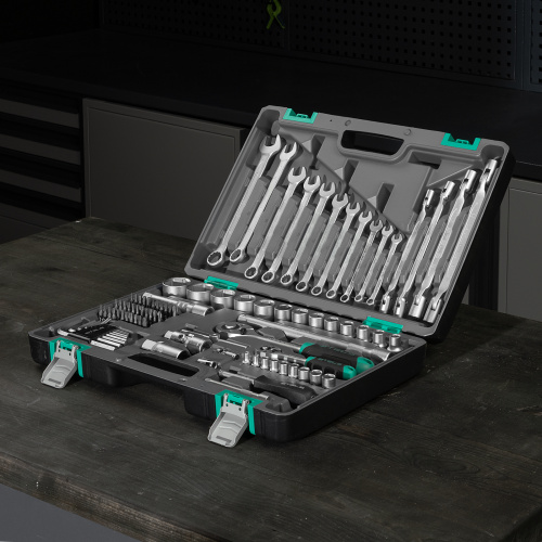 Набор инструментов, 1/2", 1/4", CrV, пластиковый кейс 88 предметов Stels по ценам производителя в Челябинске с доставкой по всей России