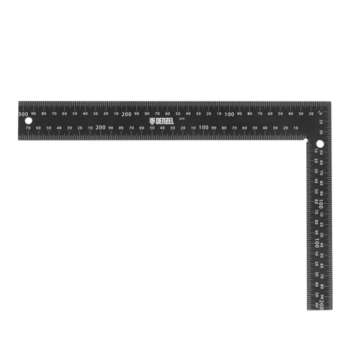 Угольник, 200 х 300 мм, алюминиевый, лазерная гравировка Denzel по ценам производителя в Челябинске с доставкой по всей России