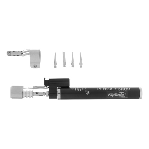 Горелка газовая, тип "Карандаш" c пьезоподжигом + 4 насадки для пайки, 200 мм Sparta по ценам производителя в Челябинске с доставкой по всей России