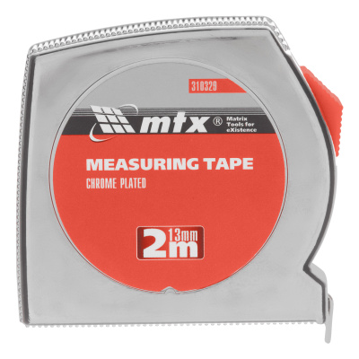 Рулетка Chrom, 2 м x 13 мм, хромированный корпус MTX по ценам производителя в Челябинске с доставкой по всей России