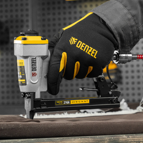 Степлер пневматический PS8016 для прямоугольных скоб 21GA от 6 до 16 мм Denzel по ценам производителя в Челябинске с доставкой по всей России
