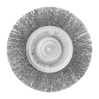 Щетка для дрели 100 мм, плоская со шпилькой, витая проволока Сибртех по ценам производителя в Челябинске с доставкой по всей России