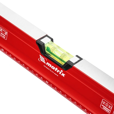 Уровень алюминиевый, магнит, фрезерованный, 3 глазка (1 зеркальный) двухкомпонентные рукоятки, 1200 мм Matrix по ценам производителя в Челябинске с доставкой по всей России