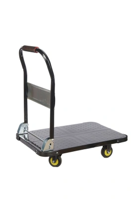 Тележка платформенная 600 кг TOR PH600 (720х470) со складной ручкой (пластиковые колеса 100 мм)