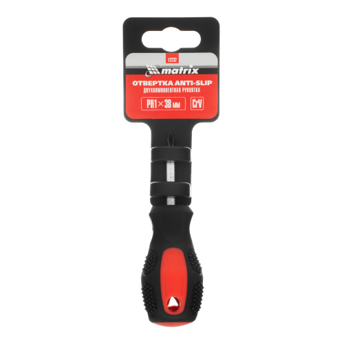 Отвертка Anti-Slip, PH1 х 38 мм, CrV, двухкомпонентная рукоятка Matrix по ценам производителя в Челябинске с доставкой по всей России