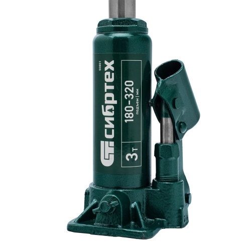 Домкрат гидравлический бутылочный, 3 т, 180-320 мм Сибртех по ценам производителя в Челябинске с доставкой по всей России