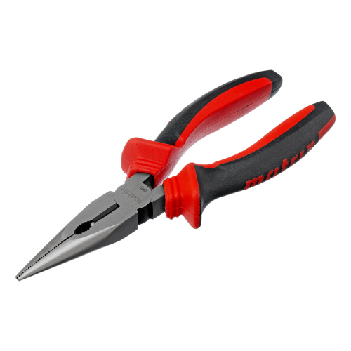 Длинногубцы прямые, 160 мм, хром-ванадий, двухкомпонентные рукоятки Matrix по ценам производителя в Челябинске с доставкой по всей России