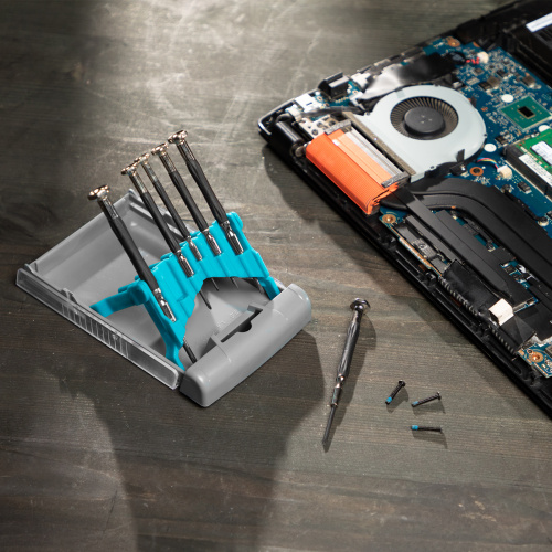 Набор отверток для точной механики, CrMo, металлические обрезиненные рукоятки, 6 шт, бокс трансформер Gross по ценам производителя в Челябинске с доставкой по всей России