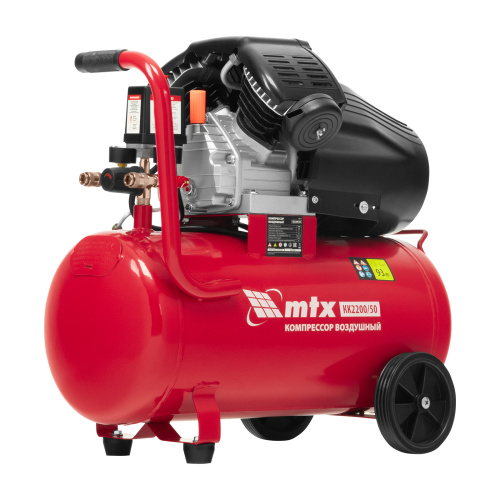 Компрессор воздушный КК-2200/50, 2,2 кВт, 350 л/мин, 50 л, прямой привод, масляный MTX по ценам производителя в Челябинске с доставкой по всей России