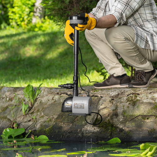 Насос фонтанный FNP110-34, 112 Вт, подъем 3,4 м, 3400 л/ч, колокольчик/каскад/гейзер Denzel по ценам производителя в Челябинске с доставкой по всей России