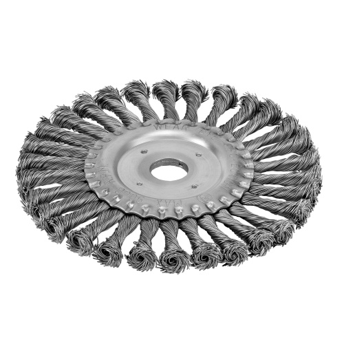 Щетка для УШМ 175 мм, посадка 22.2 мм, плоская, крученая металлическая проволока Сибртех по ценам производителя в Челябинске с доставкой по всей России