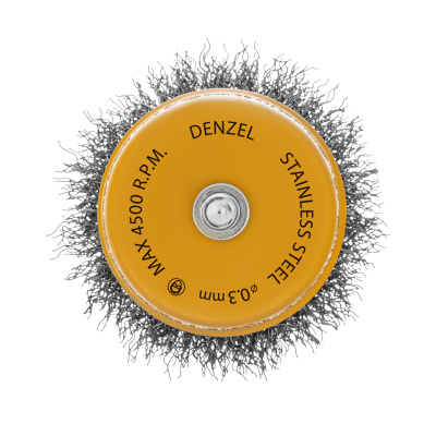 Щетка для дрели, 65 мм, Чашка, со шпилькой , нержавеющая витая проволока Denzel по ценам производителя в Челябинске с доставкой по всей России