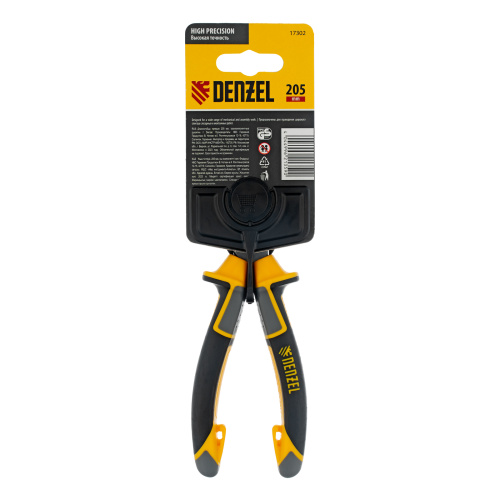 Длинногубцы прямые 205 мм, трехкомпонентные рукоятки Denzel по ценам производителя в Челябинске с доставкой по всей России