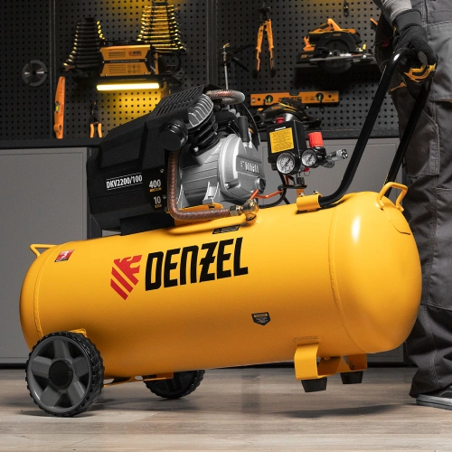 Компрессор воздушный DKV2200/100, Х-PRO 2.2 кВт, 400 л/мин, 100л Denzel по ценам производителя в Челябинске с доставкой по всей России