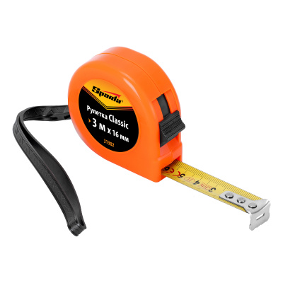 Рулетка Classic,3 м х 16 мм,пластиковый корпус Sparta по ценам производителя в Челябинске с доставкой по всей России