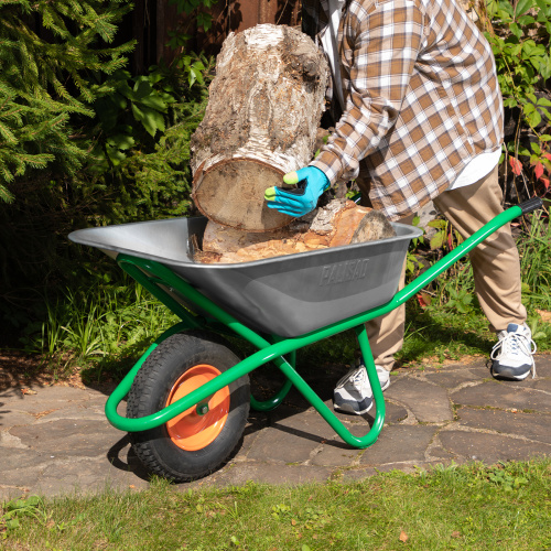 Тачка садово-строительная, усиленная, грузоподъемность 200 кг, объем 90 л Palisad по ценам производителя в Челябинске с доставкой по всей России