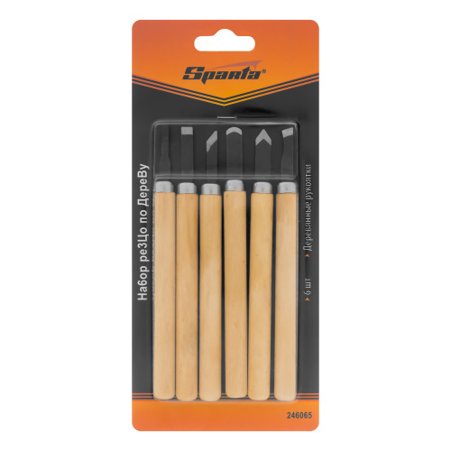 Набор резцов по дереву, 6 шт, Sparta купить в Москве с доставкой по всей России | ProtosMarket.ru