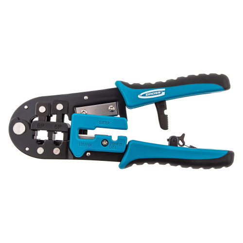 Клещи для обжима телефонных и компьютерных клемм RJ-45, 6P, 8P и RJ-11/12, 6P, 8P Gross по ценам производителя в Челябинске с доставкой по всей России