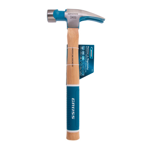 Молоток-гвоздодер, 680 г, угол 75, магнит, обрезиненная рукоятка AMERICAN HICKORY GROSS по ценам производителя в Челябинске с доставкой по всей России