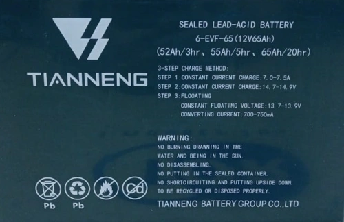 Аккумулятор свинцово-кислотный герм. (GEL) 12В/65Ач (20Hr) 223х135х177 для тележек WPT15-2 по ценам производителя в Челябинске с доставкой по всей России