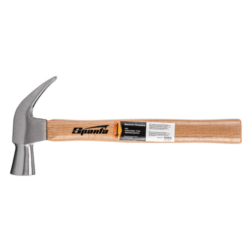Молоток-гвоздодер, 650 г, боек 32 мм, деревянная рукоятка Sparta по ценам производителя в Челябинске с доставкой по всей России