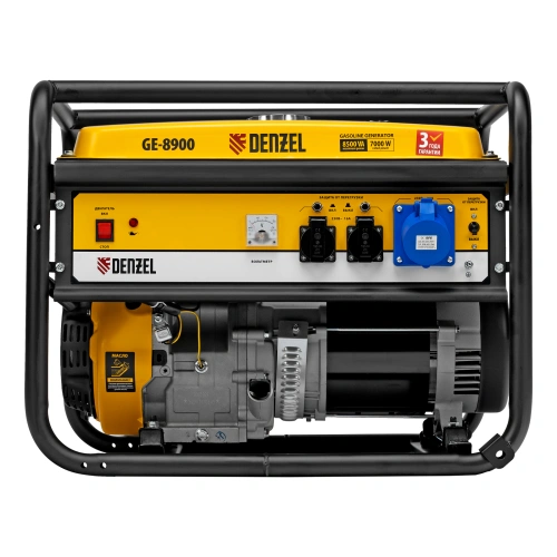 Генератор бензиновый GE 8900, 8.5 кВт, 220 В/50 Гц, 25 л, ручной старт Denzel по ценам производителя в Челябинске с доставкой по всей России