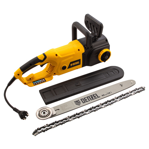 Пила цепная электрическая EDS-2000, 2 кВт,продольная, шина 40 см, шаг 3/8, паз 1.3 мм, 56 звеньев Denzel по ценам производителя в Челябинске с доставкой по всей России