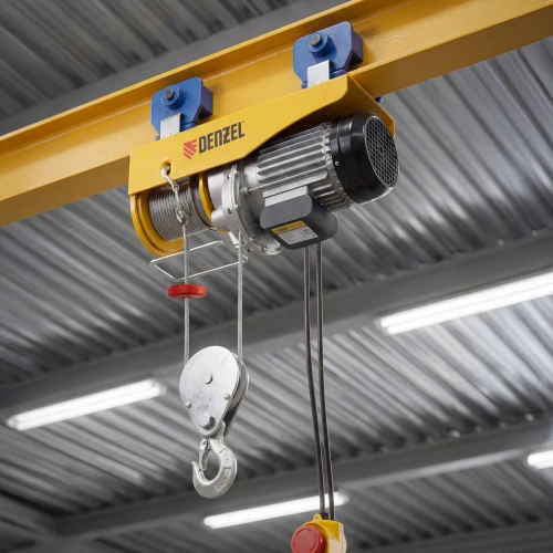 Тельфер электрический TF-1200,1.2 т, 1800 Вт, высота 12 м, 8 м/мин Denzel по ценам производителя в Челябинске с доставкой по всей России