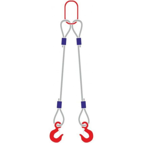 Строп канатный 2СК,  с 2 крюками 12,5Т x 6М по ценам производителя в Челябинске с доставкой по всей России