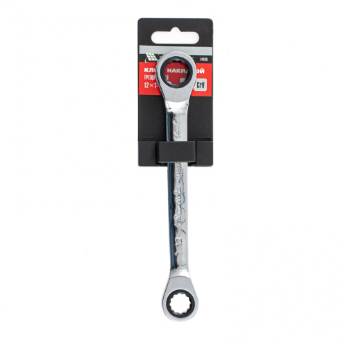 Ключ накидной трещоточный, 12 х 14мм, CrV, зеркальный хром Matrix по ценам производителя в Челябинске с доставкой по всей России