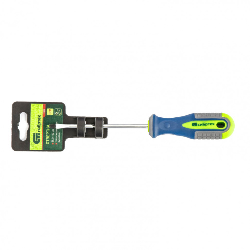 Отвертка, SL4 х 100 мм, CrV, трехкомпонентная рукоятка Сибртех по ценам производителя в Челябинске с доставкой по всей России
