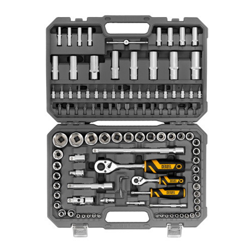 Набор инструментов, 1/2", 1/4", CrV, S2, пластиковый кейс, 109 предметов Denzel по ценам производителя в Челябинске с доставкой по всей России
