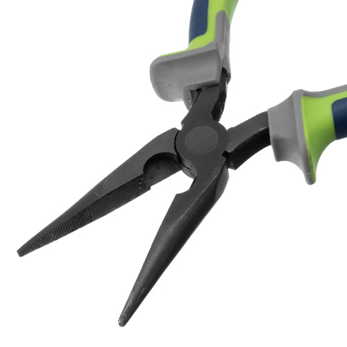 Длинногубцы прямые 180 мм, фосфатирование, трехкомпонентные рукоятки Сибртех по ценам производителя в Челябинске с доставкой по всей России