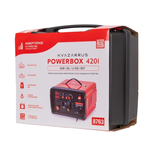 Инверторное пуско-зарядное устройство KVAZARRUS PowerBox 420i, таймер, пластиковый кейс купить в Москве с доставкой по всей России | ProtosMarket.ru