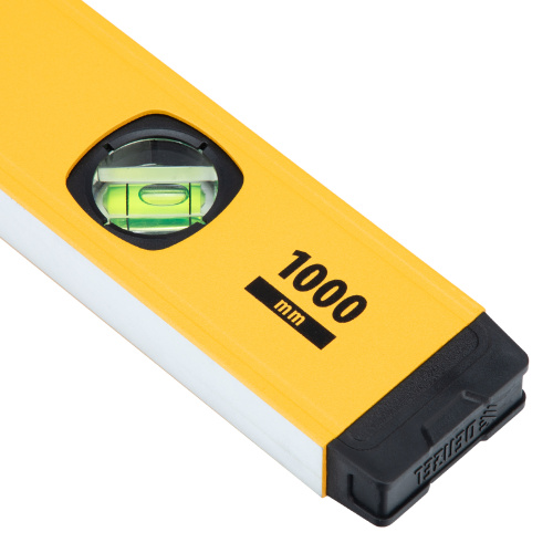 Уровень алюминиевый, магнит, фрезерованный, 3 глазка (1 зеркал.) 0,5 мм/м, 1000 мм Denzel по ценам производителя в Челябинске с доставкой по всей России