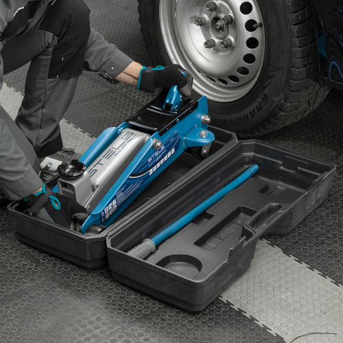 Домкрат гидравлический подкатной, высокий подъем, 3т, SUV, 190-535 мм, в кейсе Stels по ценам производителя в Челябинске с доставкой по всей России