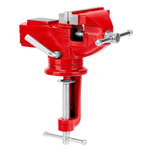 Тиски слесарные, 80 мм, настольные, поворотные, c наковальней MTX по ценам производителя в Челябинске с доставкой по всей России
