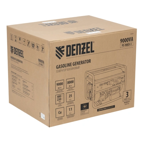 Генератор бензиновый PS 90 ED-3, 9.0 кВт, переключение режима 230 В/400 В, 25 л, электростартер Denzel по ценам производителя в Челябинске с доставкой по всей России