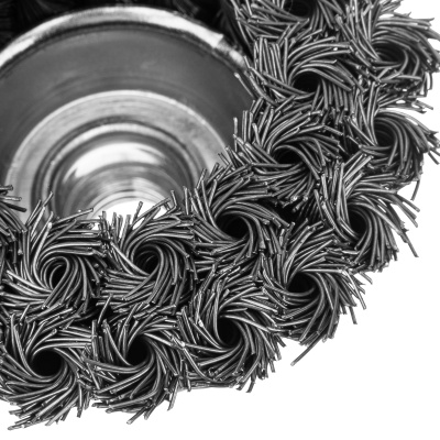 Щетка для УШМ, 75 мм, М14, "чашка", двухрядная, крученая проволока 0.5 мм Matrix по ценам производителя в Челябинске с доставкой по всей России