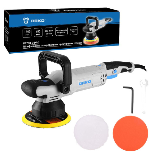 Шлифмашина полировальная орбитальная сетевая DEKO P1700-D PRO, 150мм, 1700 Вт по ценам производителя в Челябинске с доставкой по всей России