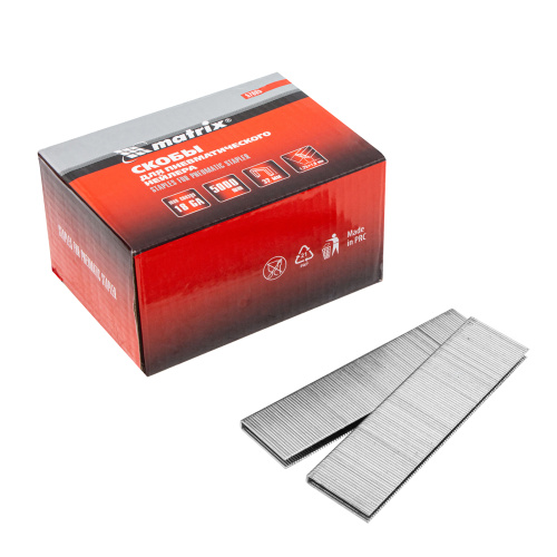 Скобы для пневматического степлера 18GA, 1.25 х 1 мм длина 32 мм ширина 5,7 мм, 5000 шт Matrix по ценам производителя в Челябинске с доставкой по всей России