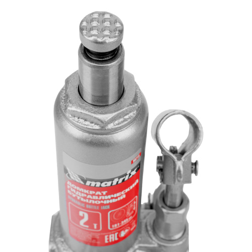 Домкрат гидравлический бутылочный, 2 т, высота подъема 181-345 мм Matrix по ценам производителя в Челябинске с доставкой по всей России